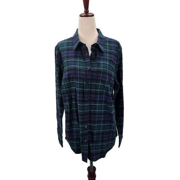 NWT Weatherproof Vintage Women's L Comfort Stretch Plaid Button Up Shirt 1529265 - Picture 1 of 14